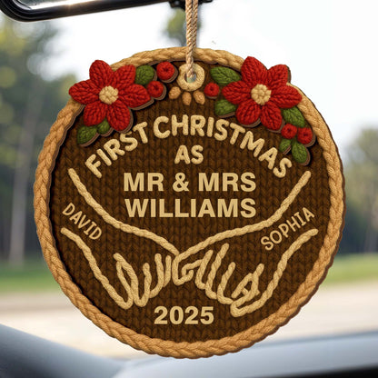 First Christmas As Mr & Mrs With Elegant Floral Design
