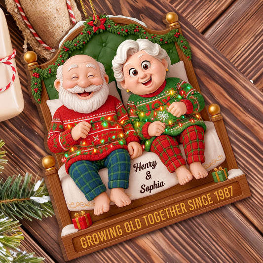 Growing Old Together Since, Elderly Couple Holiday Cheer
