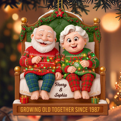Growing Old Together Since, Elderly Couple Holiday Cheer