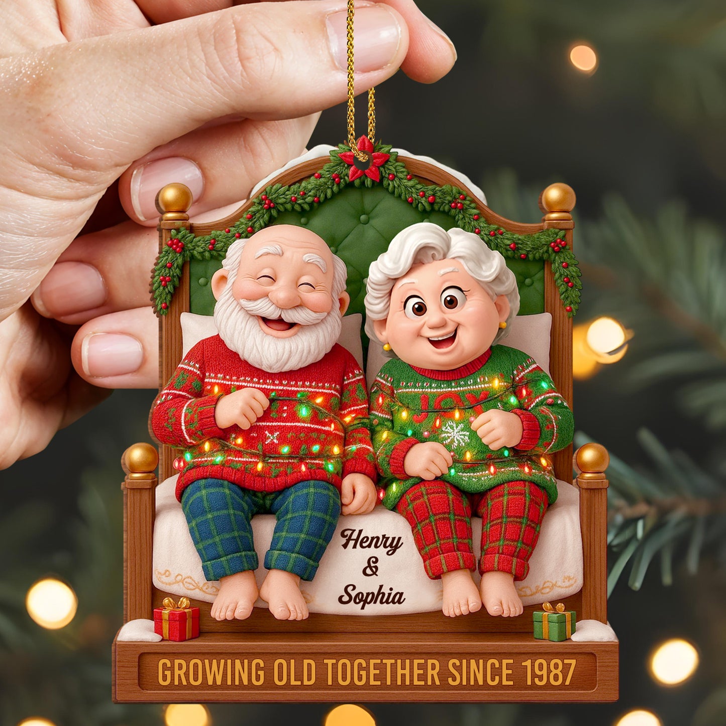 Growing Old Together Since, Elderly Couple Holiday Cheer