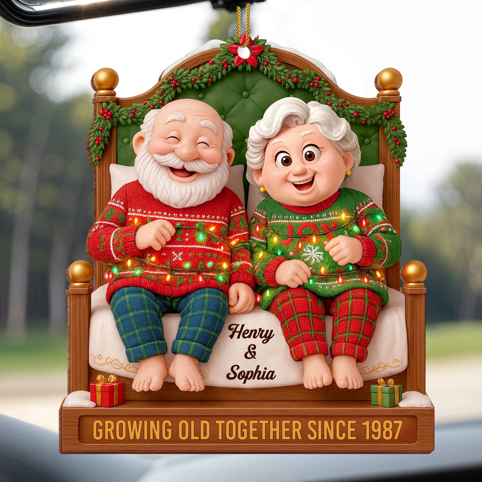 Growing Old Together Since, Elderly Couple Holiday Cheer