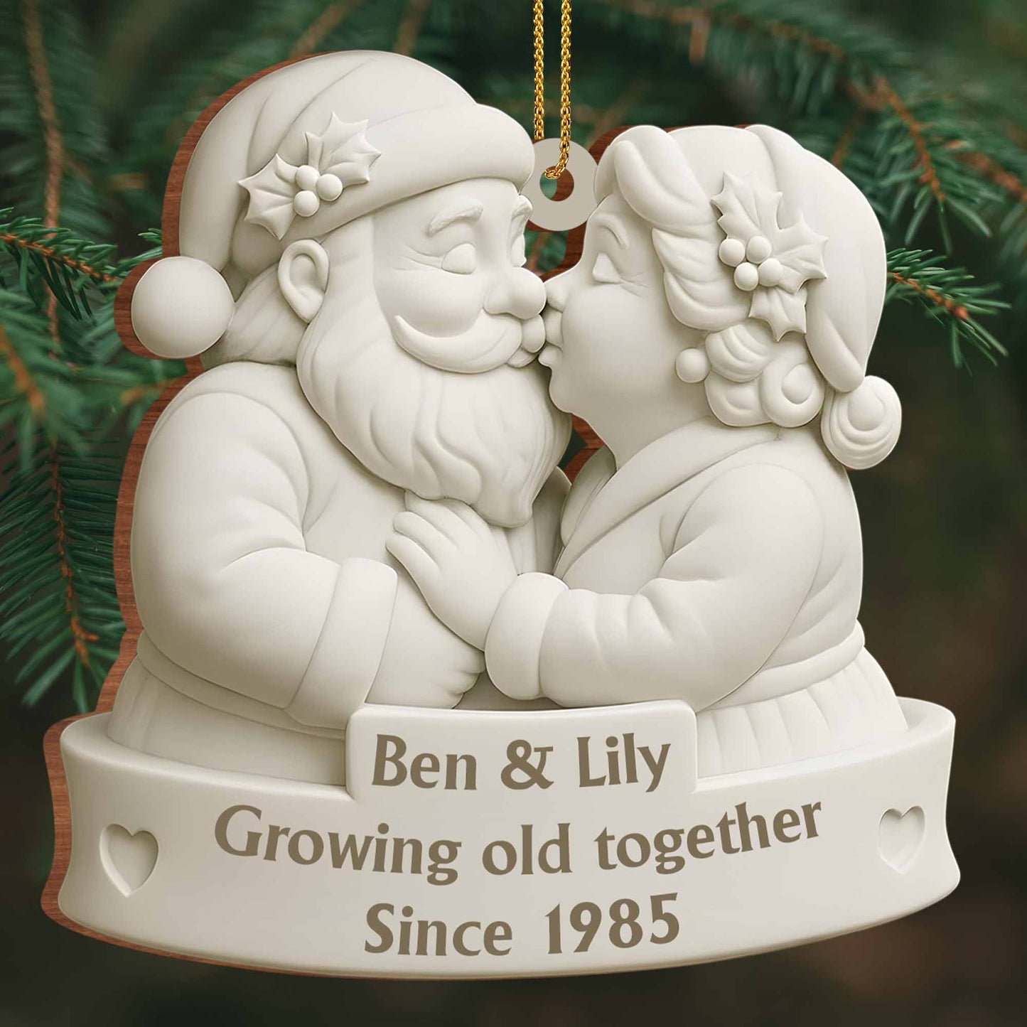 Growing Old Together Santa And Mrs Claus Ornament