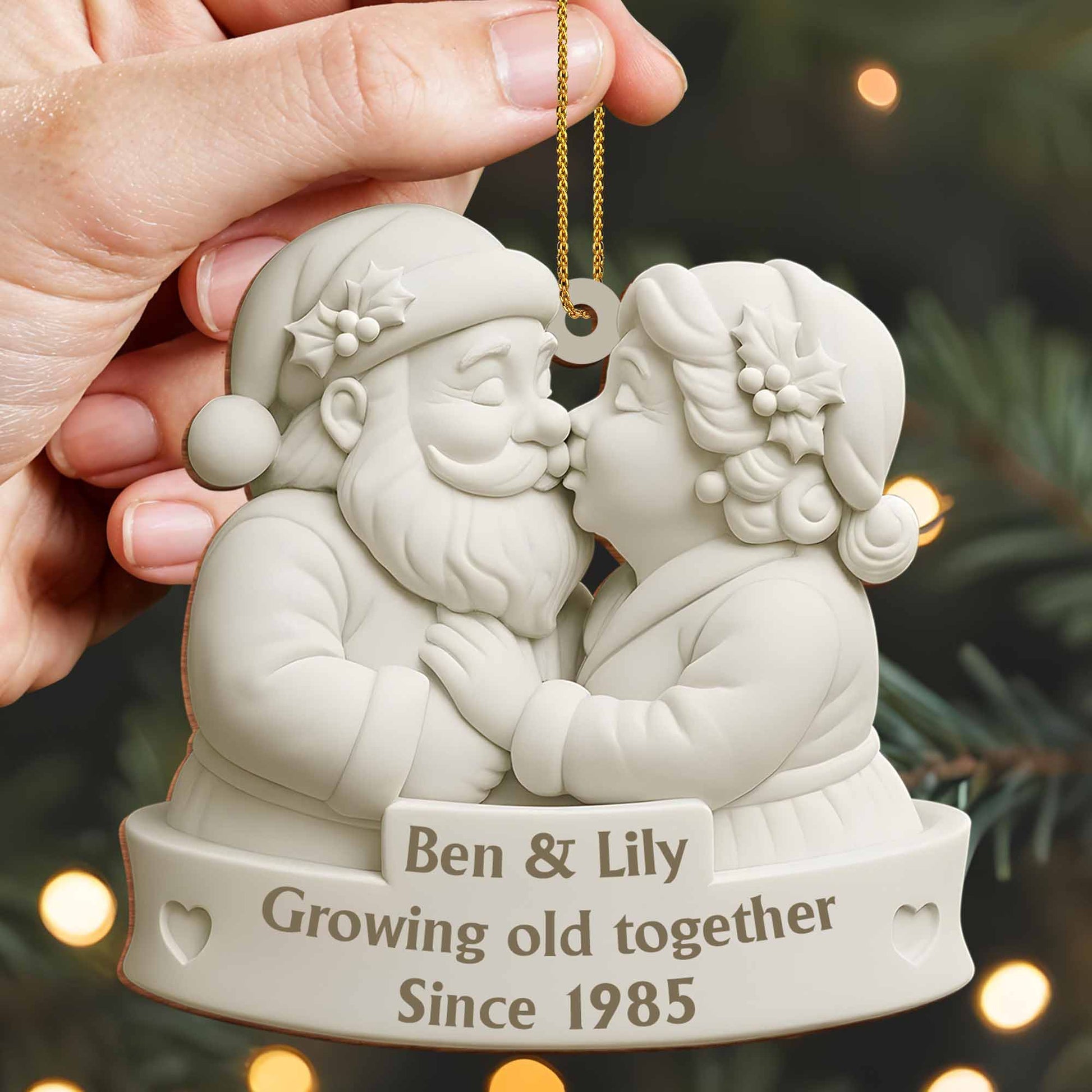 Growing Old Together Santa And Mrs Claus Ornament