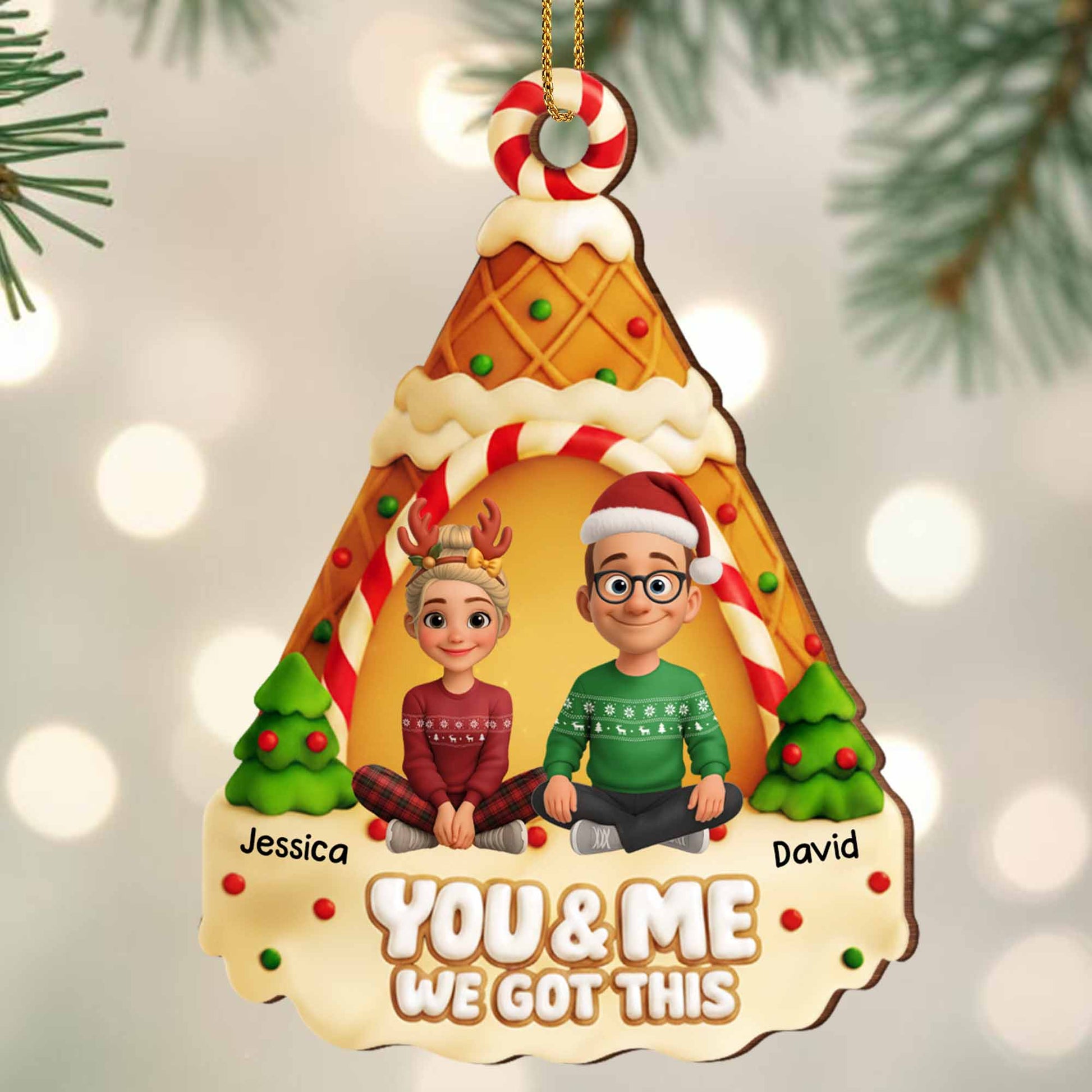You & Me We Got This, Christmas Ice Cream Cone Design