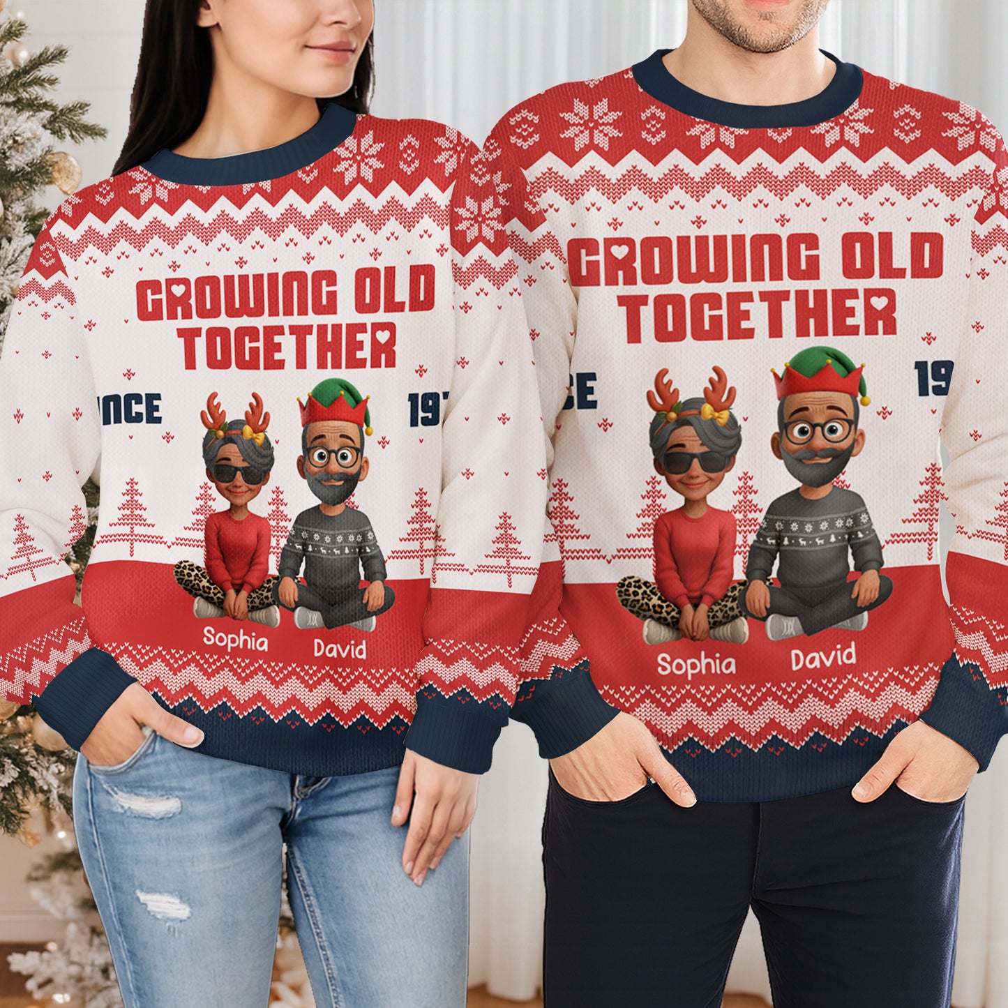Growing Old Together, Reindeer Headband Sweater Design