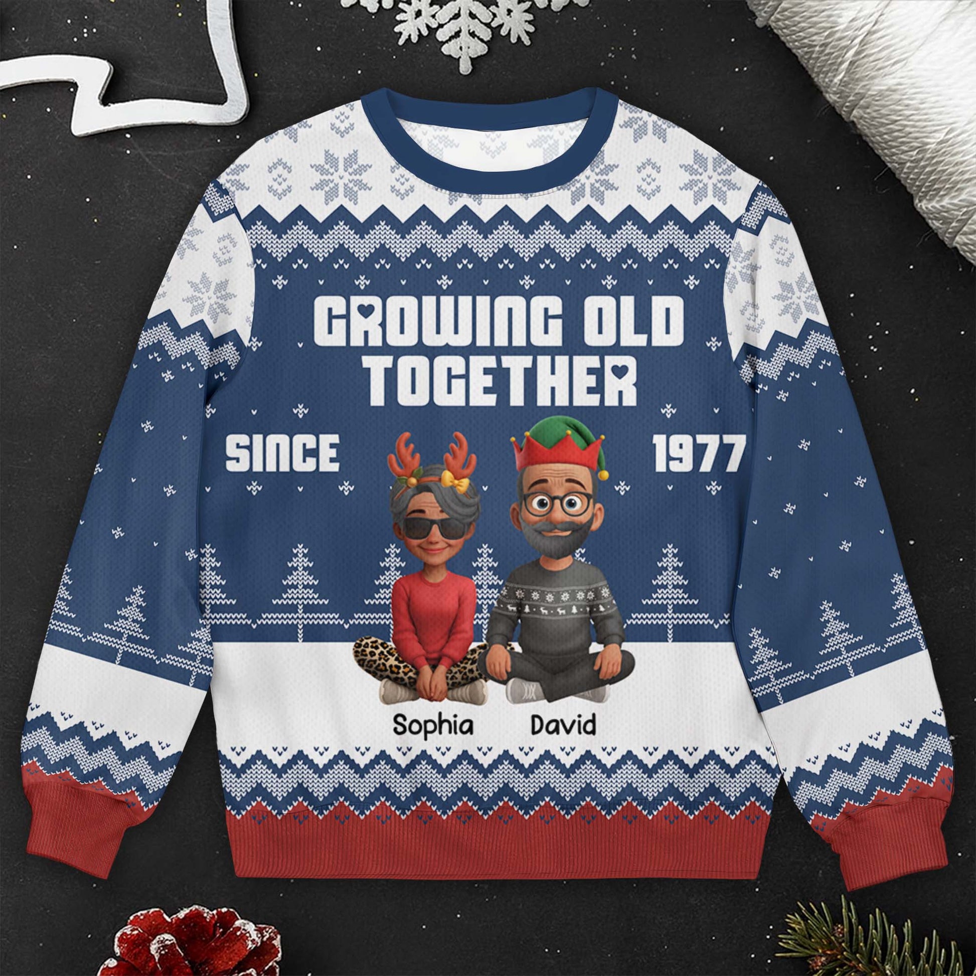 Growing Old Together, Reindeer Headband Sweater Design