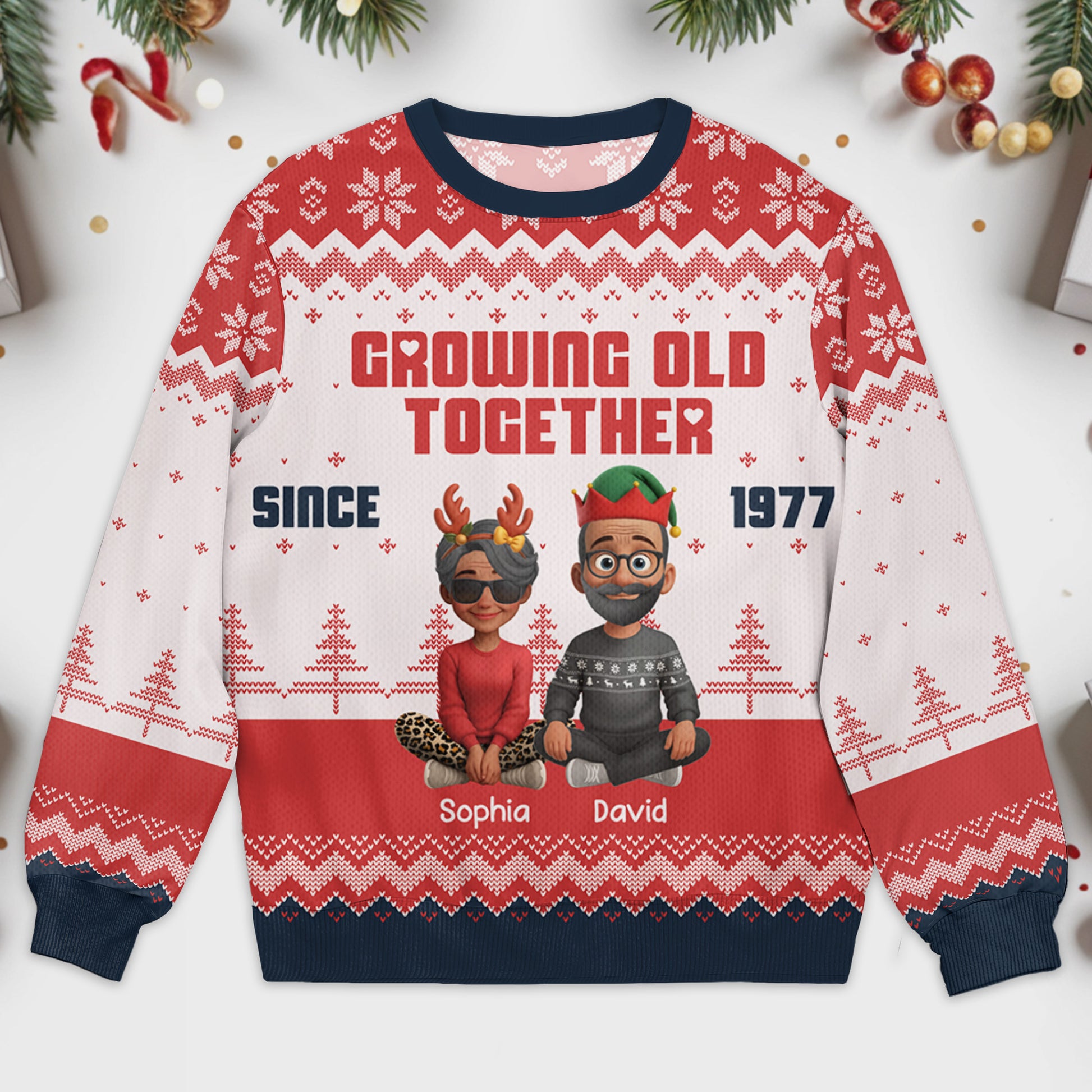 Growing Old Together, Reindeer Headband Sweater Design