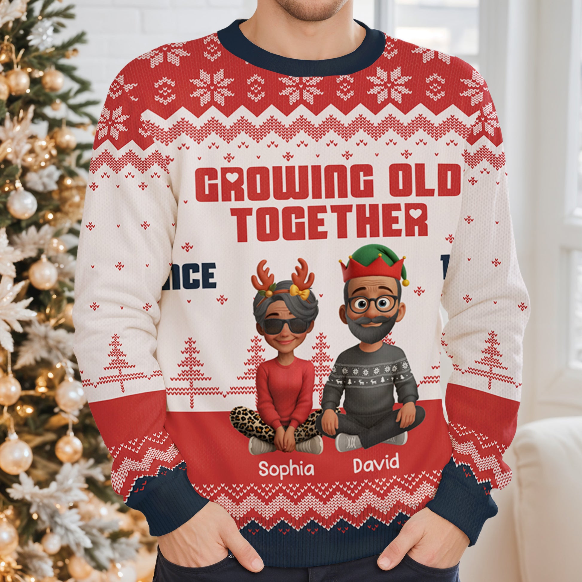 Growing Old Together, Reindeer Headband Sweater Design