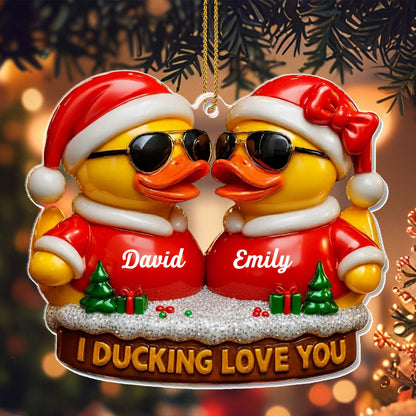 Merry Christmas Festive Ducks With Sunglasses