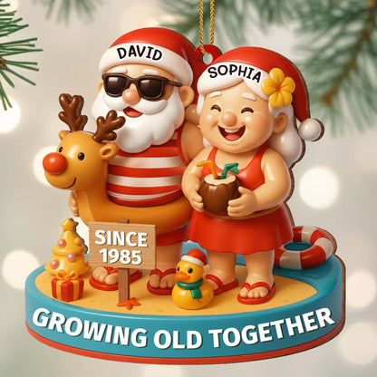 Growing Old Together With Santa And Reindeer