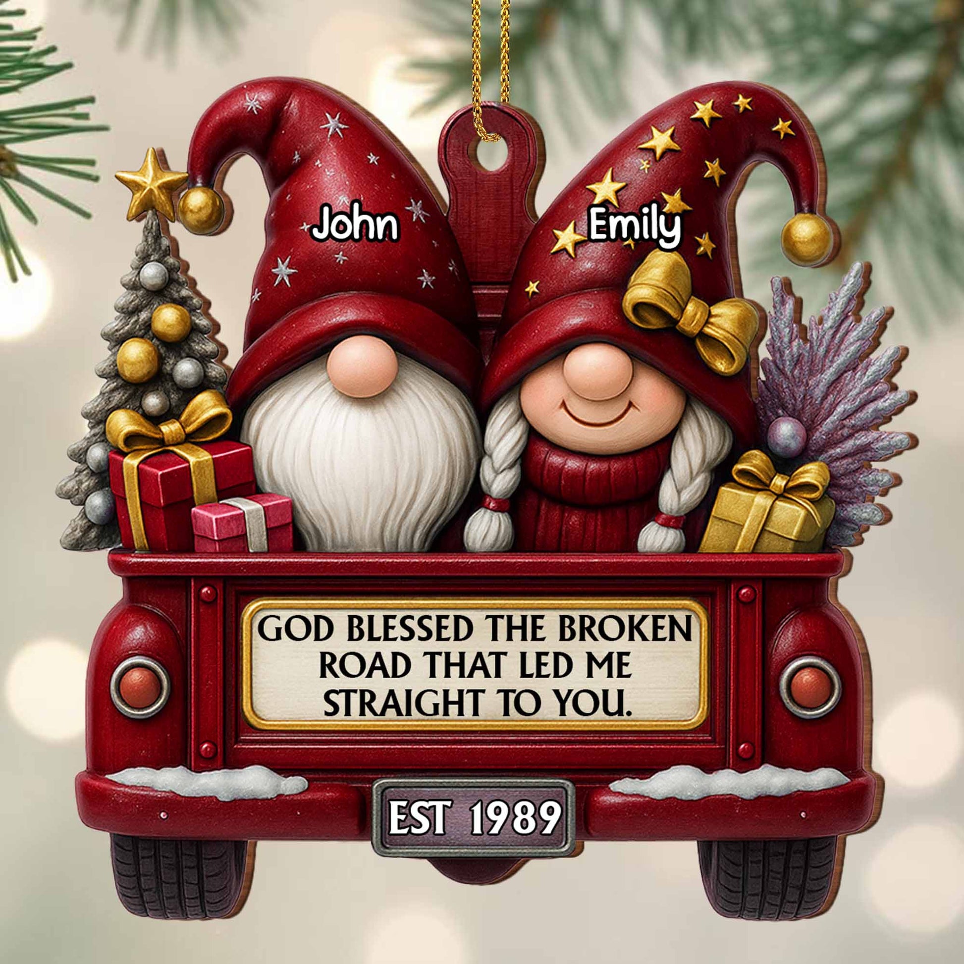 God Blessed The Broken Road That Led Me Straight To You, Christmas Decor