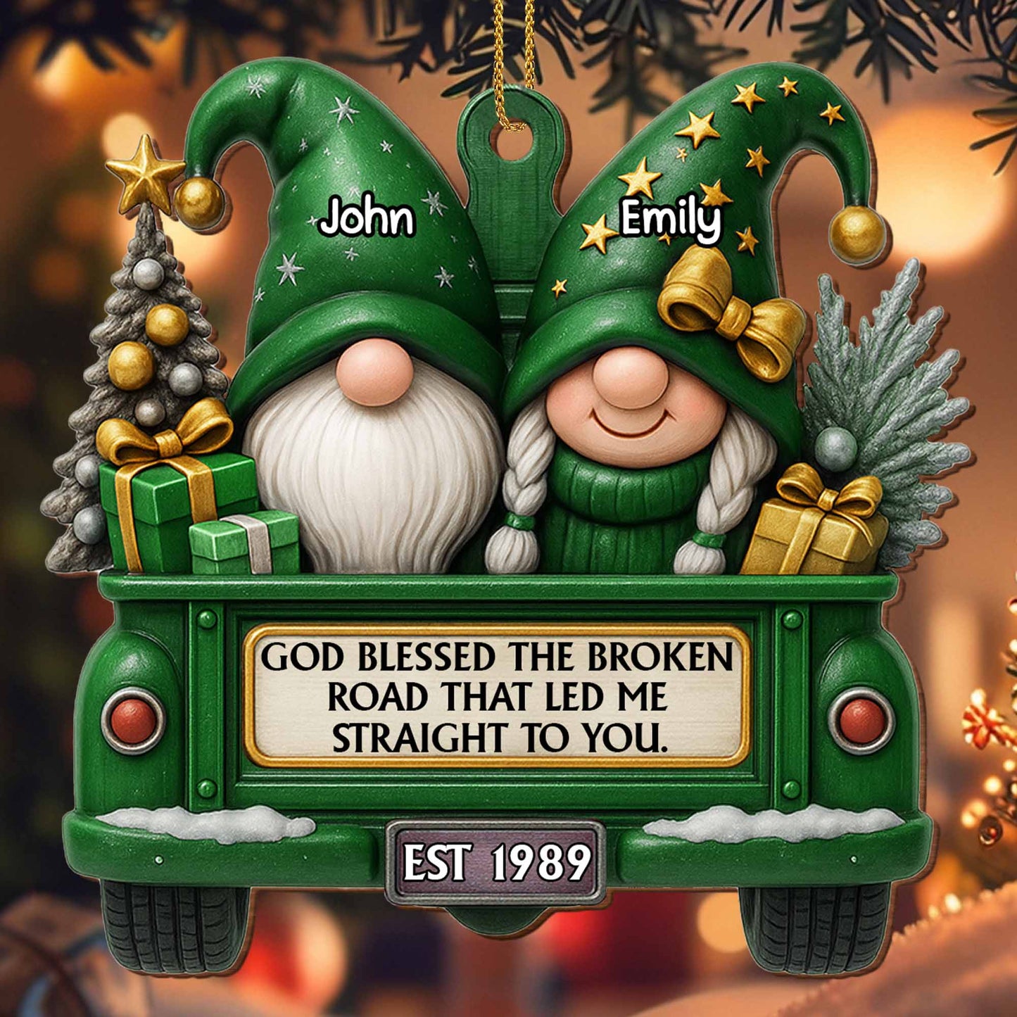 God Blessed The Broken Road That Led Me Straight To You, Christmas Decor