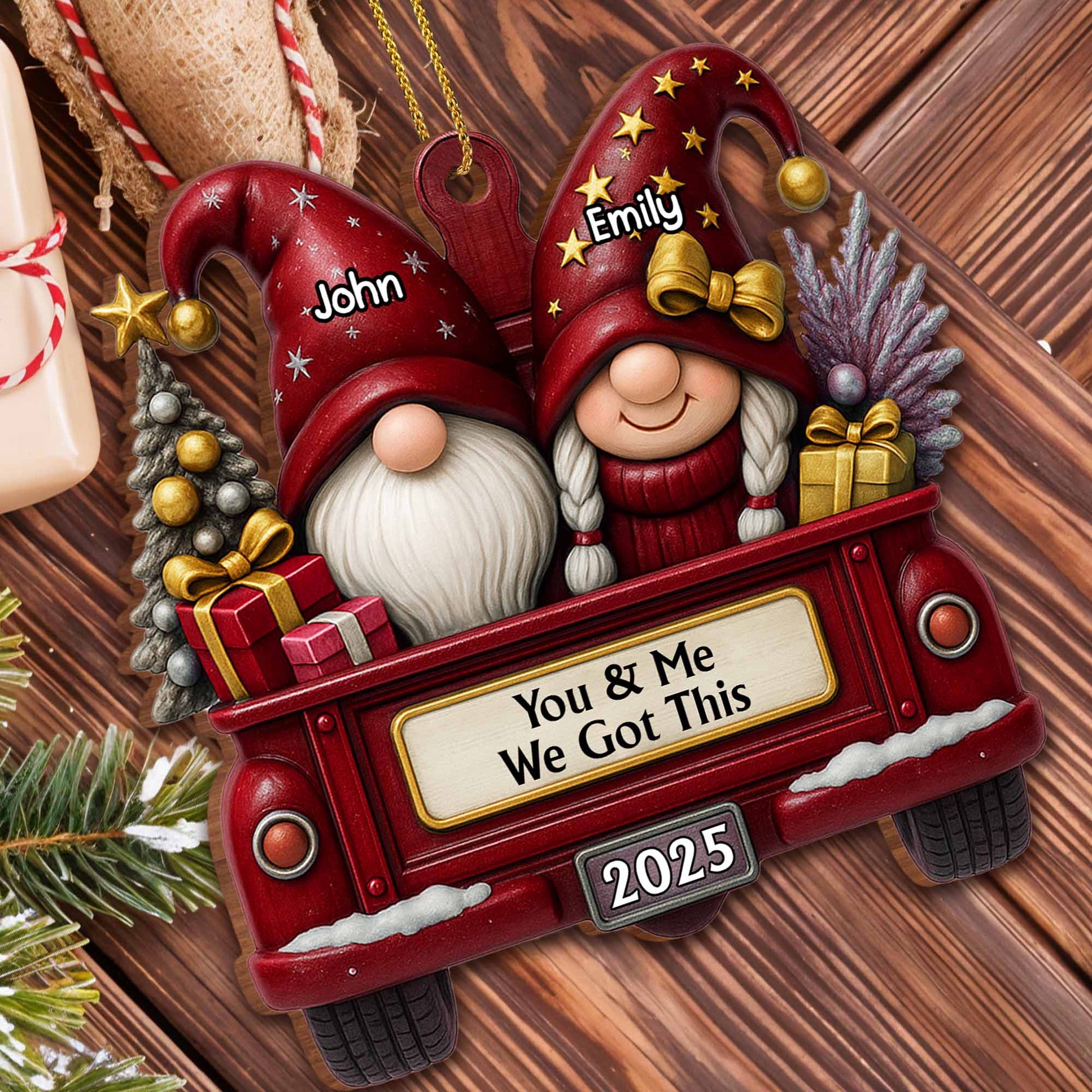 You & Me We Got This Gnome Couple On Truck