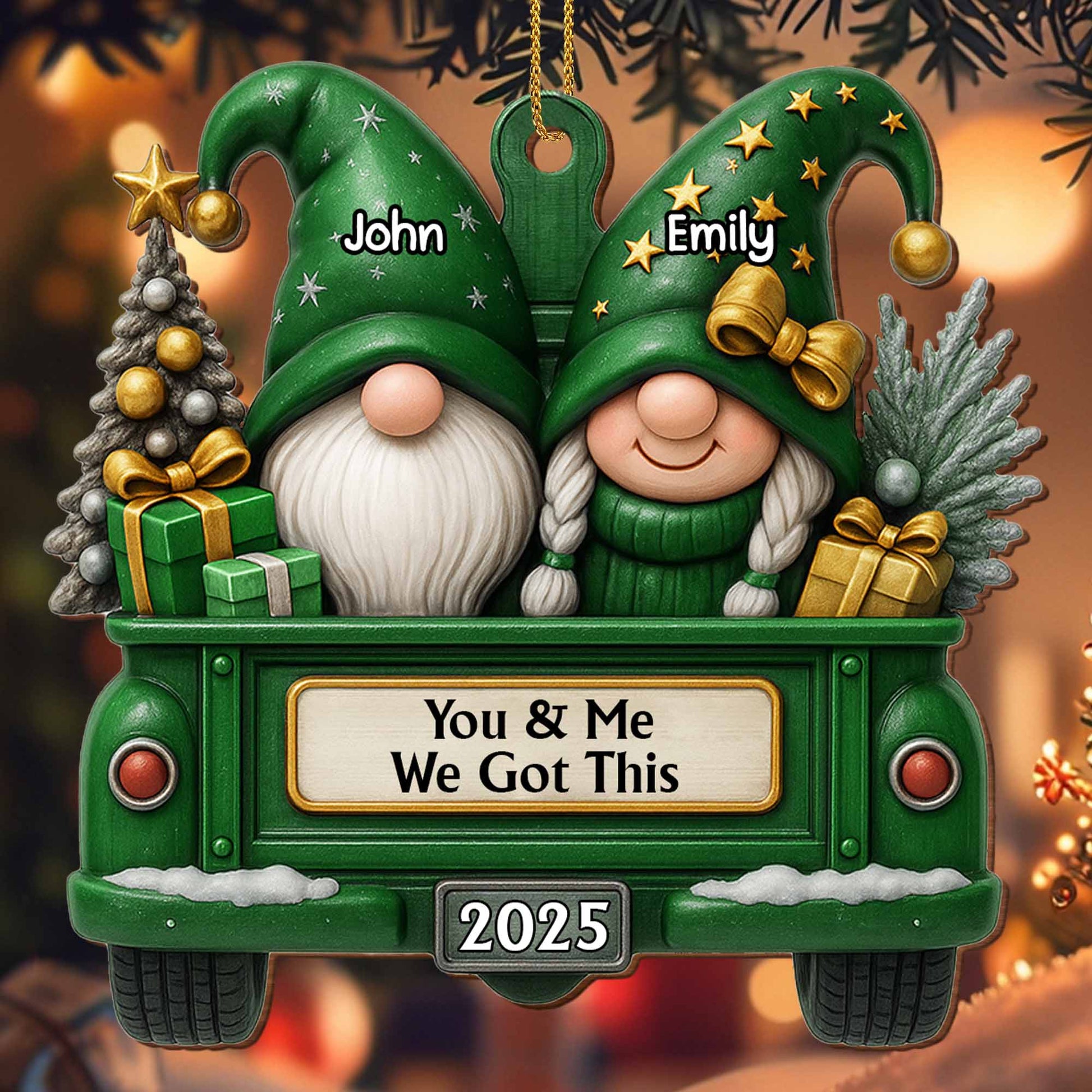 You & Me We Got This Gnome Couple On Truck