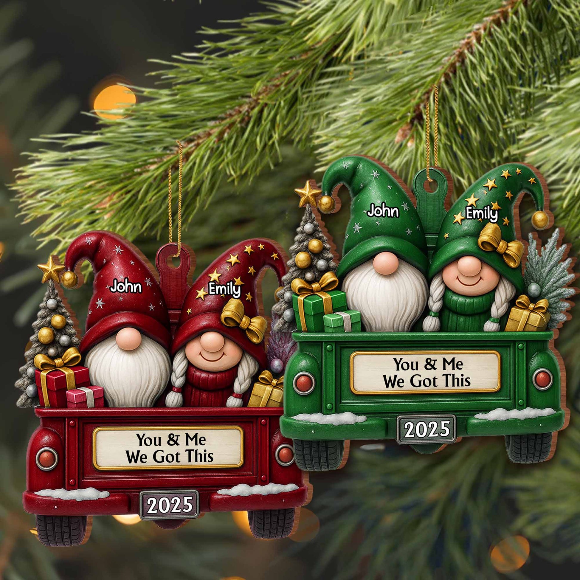 You & Me We Got This Gnome Couple On Truck