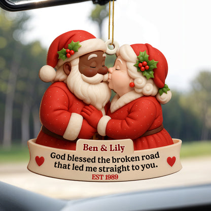 God Blessed The Broken Road, Santa Claus Ornament