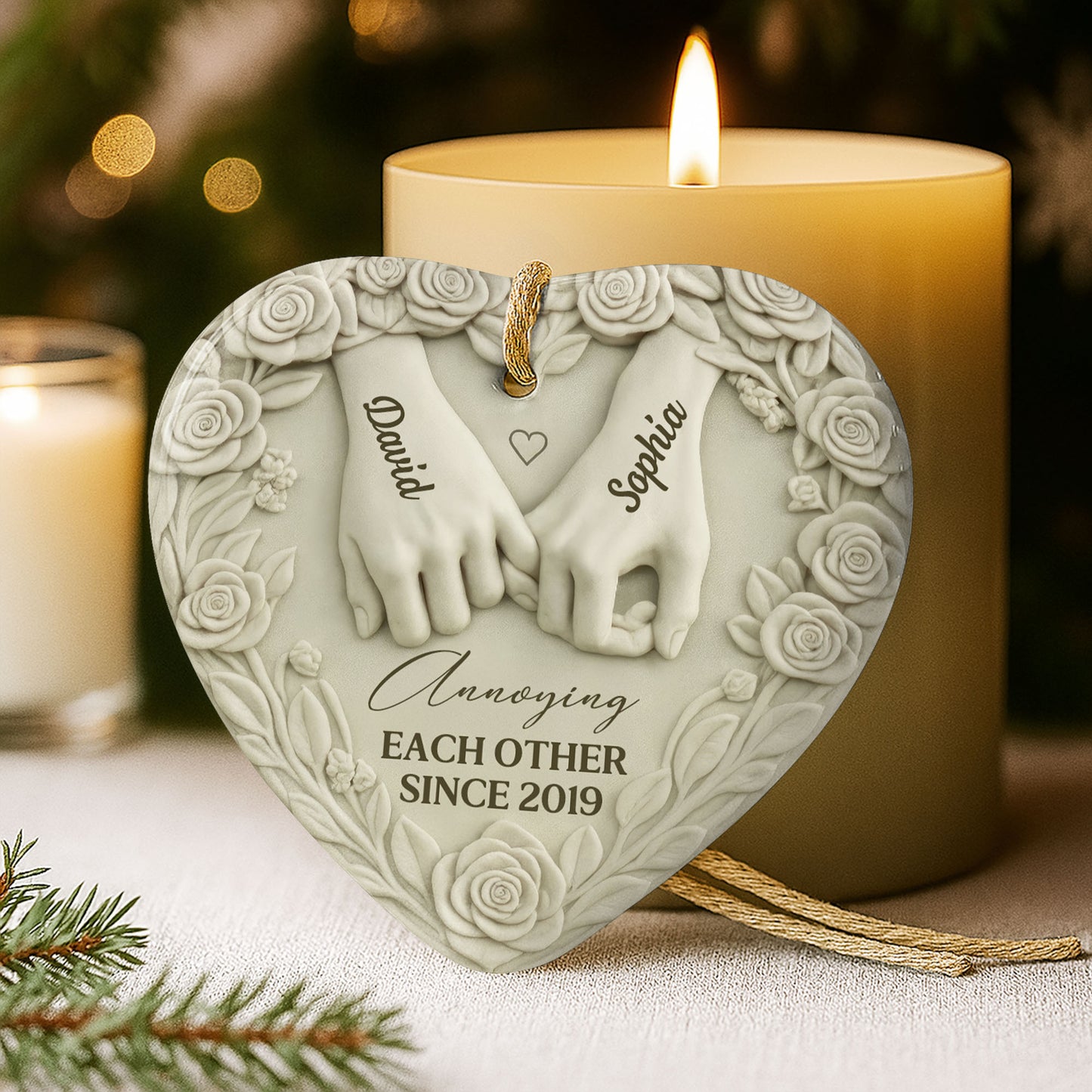 Annoying Each Other Since, Heart With Roses and Holding Hands