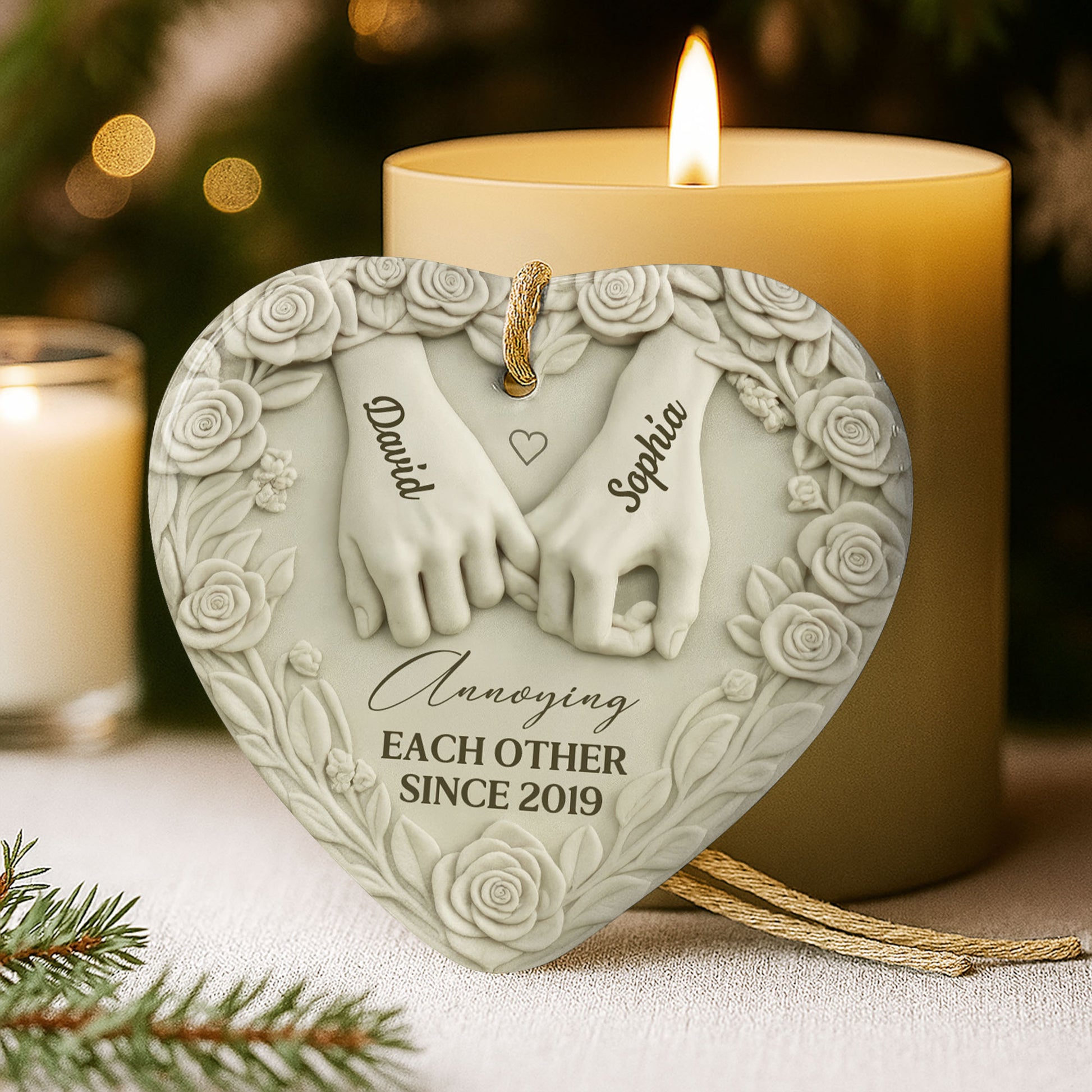 Annoying Each Other Since, Heart With Roses and Holding Hands