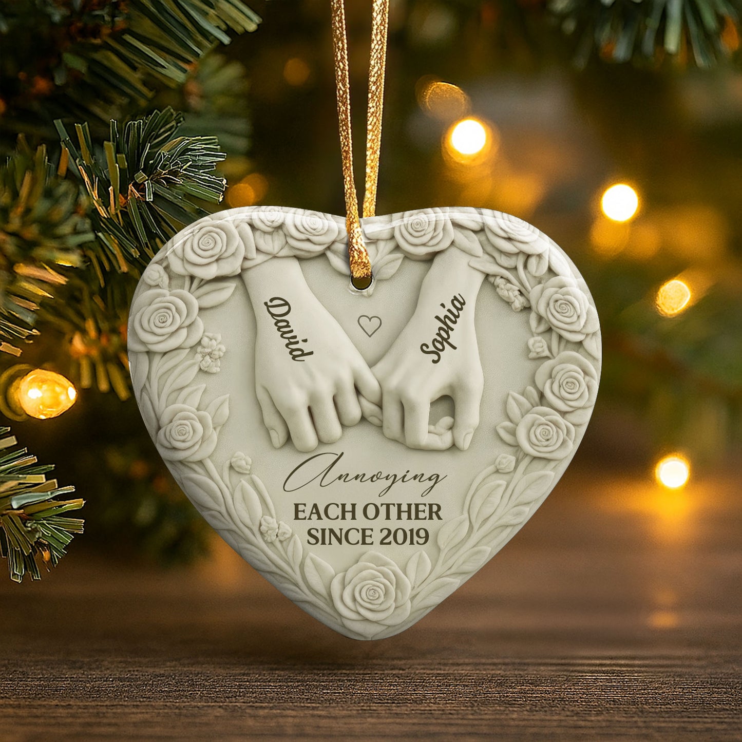 Annoying Each Other Since, Heart With Roses and Holding Hands