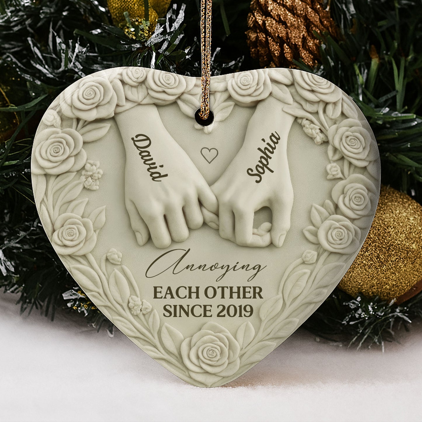 Annoying Each Other Since, Heart With Roses and Holding Hands