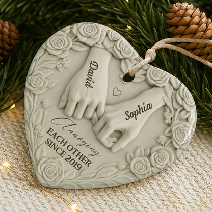 Annoying Each Other Since, Heart With Roses and Holding Hands