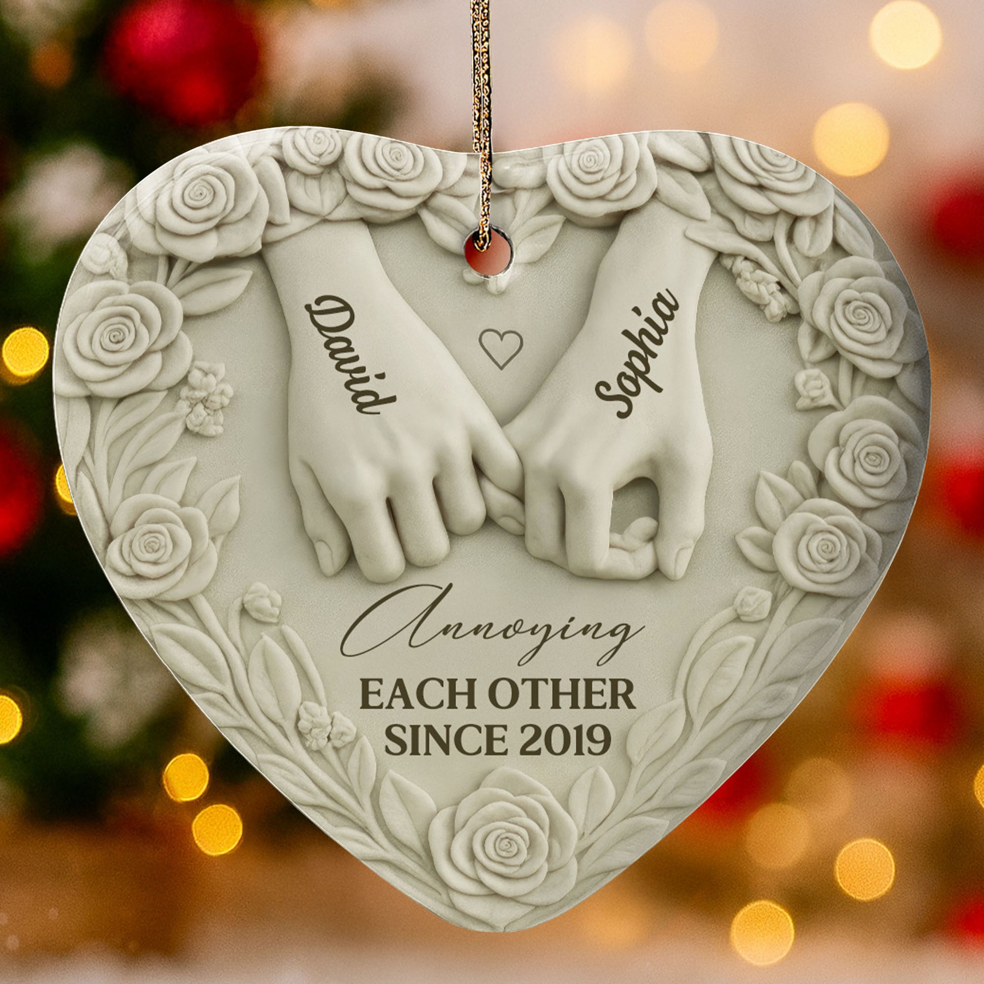 Annoying Each Other Since, Heart With Roses and Holding Hands