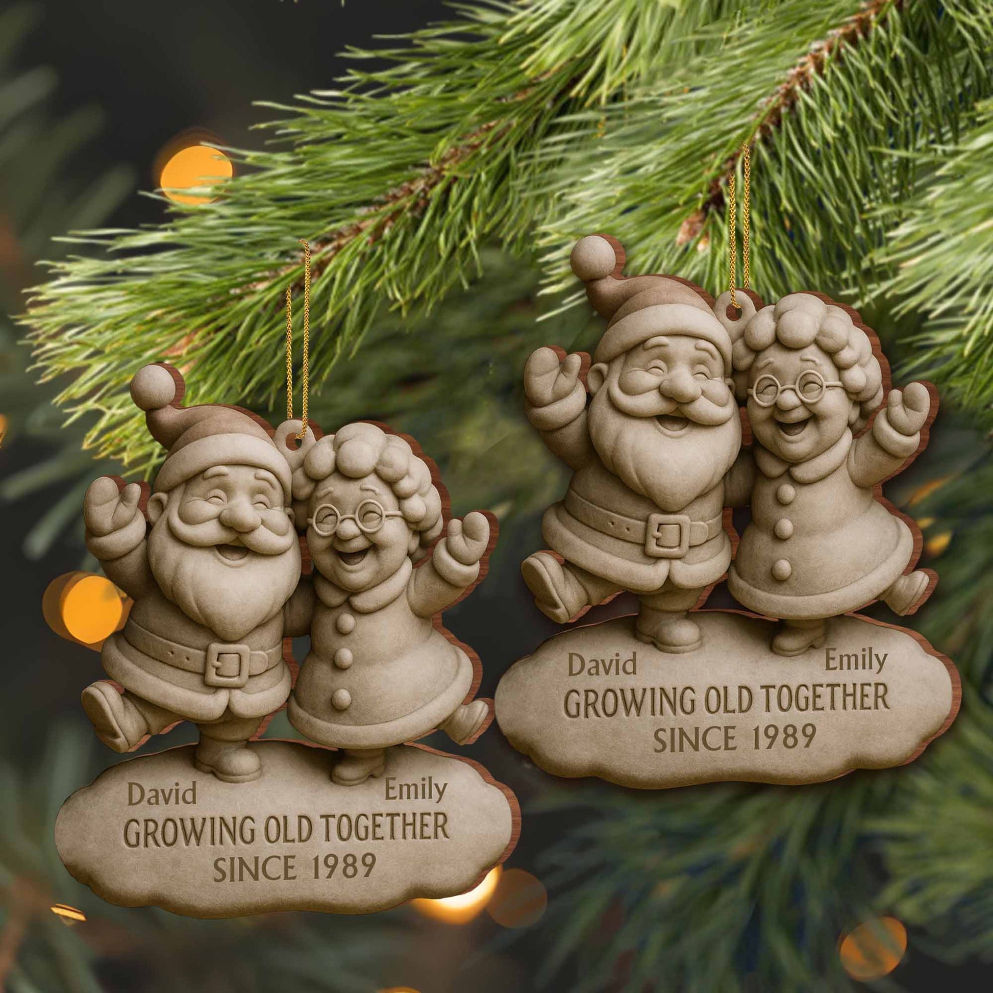 Growing Old Together Santa And Mrs. Claus Ornament