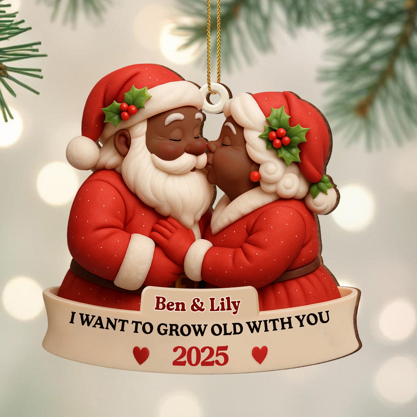 I Want To Grow Old With You Santa Claus Heart