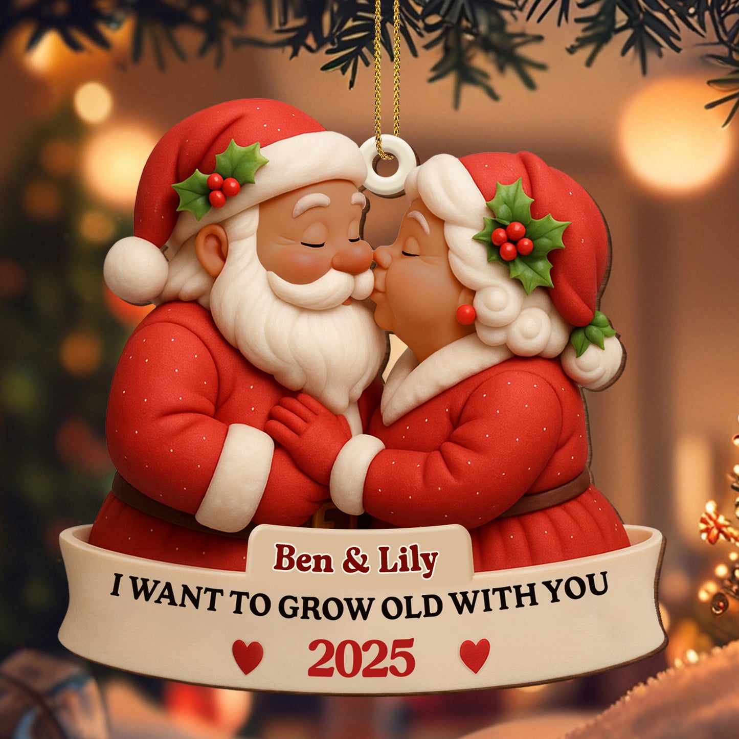 I Want To Grow Old With You Santa Claus Heart