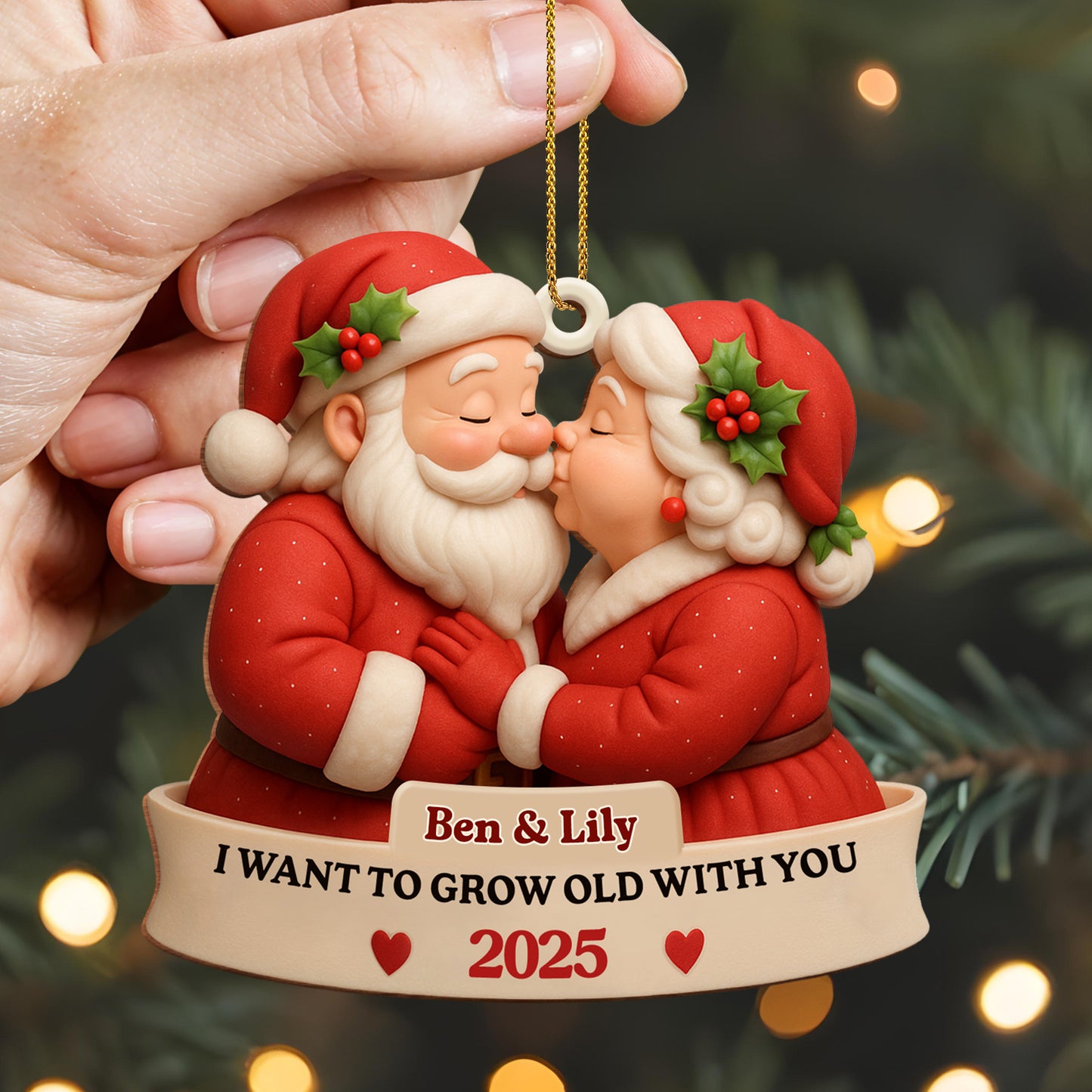 I Want To Grow Old With You Santa Claus Heart