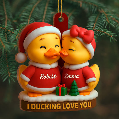 I Ducking Love You Featuring Cute Christmas Ducks