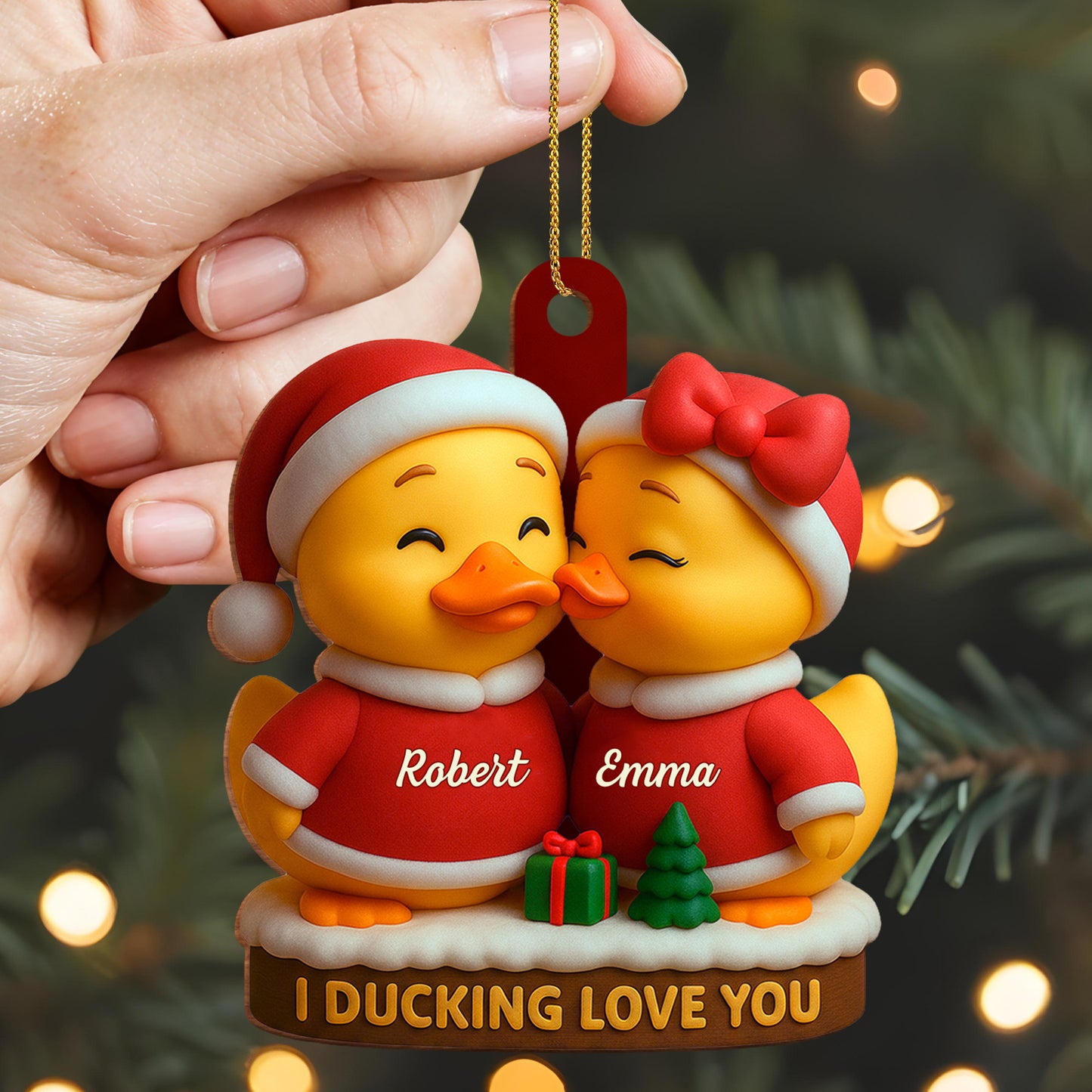 I Ducking Love You Featuring Cute Christmas Ducks
