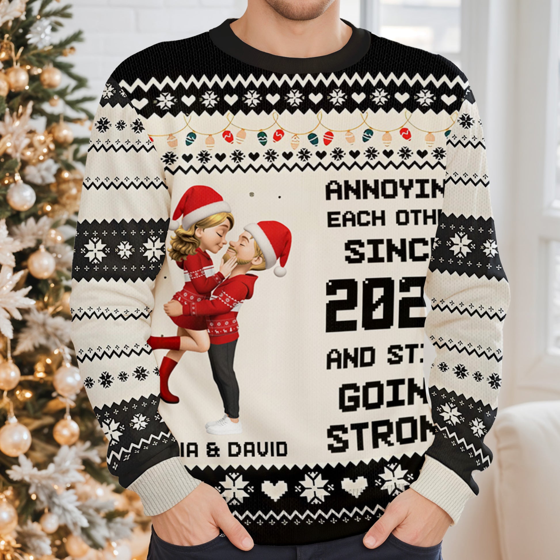 Annoying Each Other Since, Santa Hats, Christmas Patterns