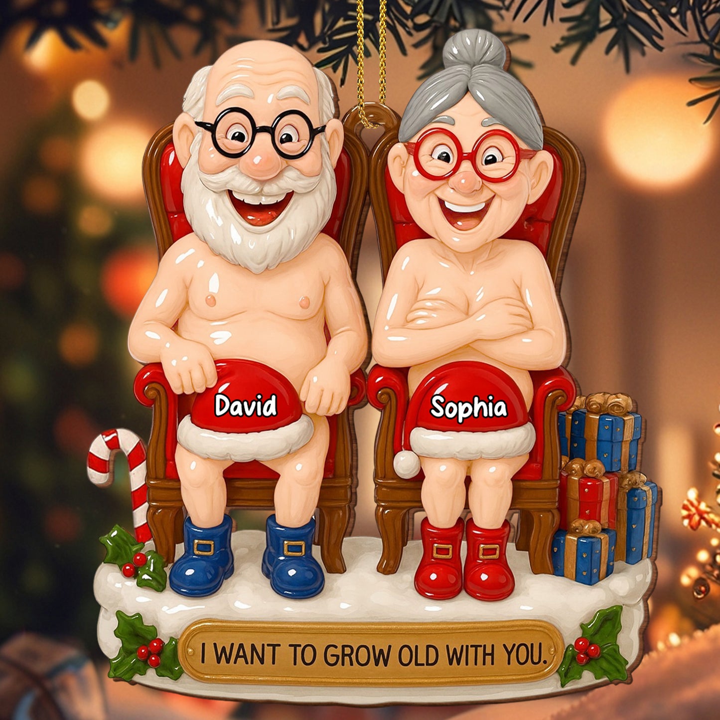 I Want To Grow Old With You, Elderly Couple On Rocking Chairs