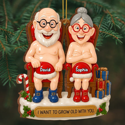 I Want To Grow Old With You, Elderly Couple On Rocking Chairs