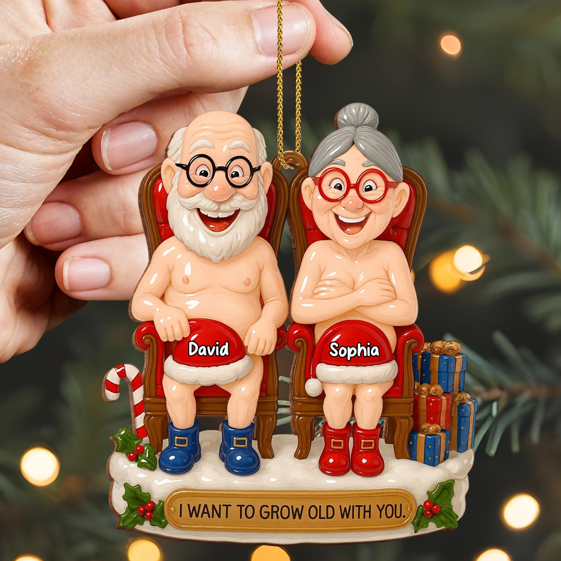 I Want To Grow Old With You, Elderly Couple On Rocking Chairs