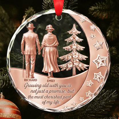 Growing Old With You, Elderly Couple And Christmas Tree