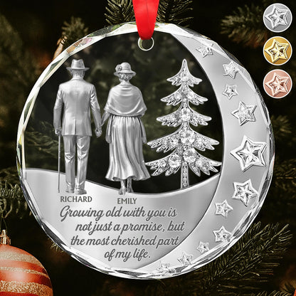 Growing Old With You, Elderly Couple And Christmas Tree