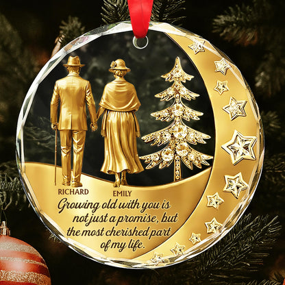 Growing Old With You, Elderly Couple And Christmas Tree