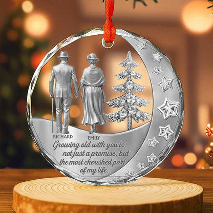 Growing Old With You, Elderly Couple And Christmas Tree