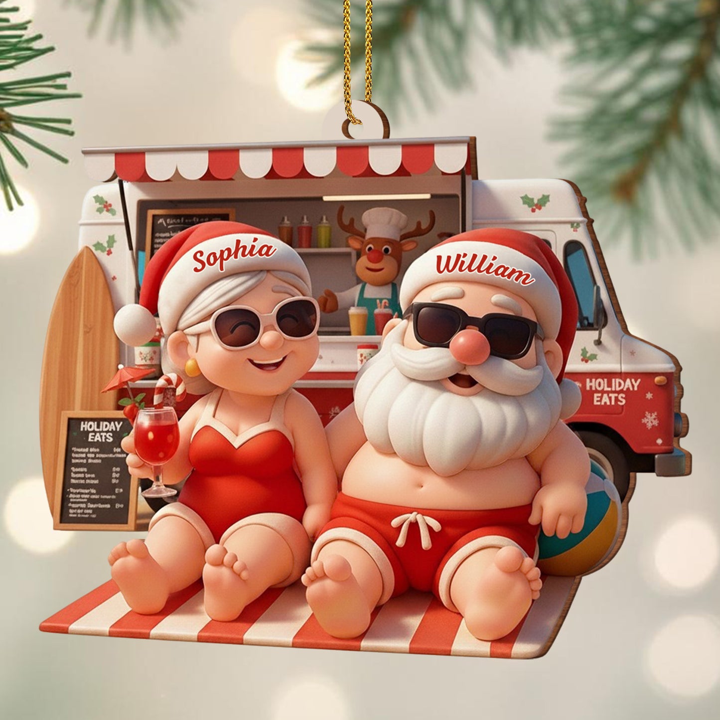 Celebrate Warm Tropical Christmas With Santa And Mrs. Claus