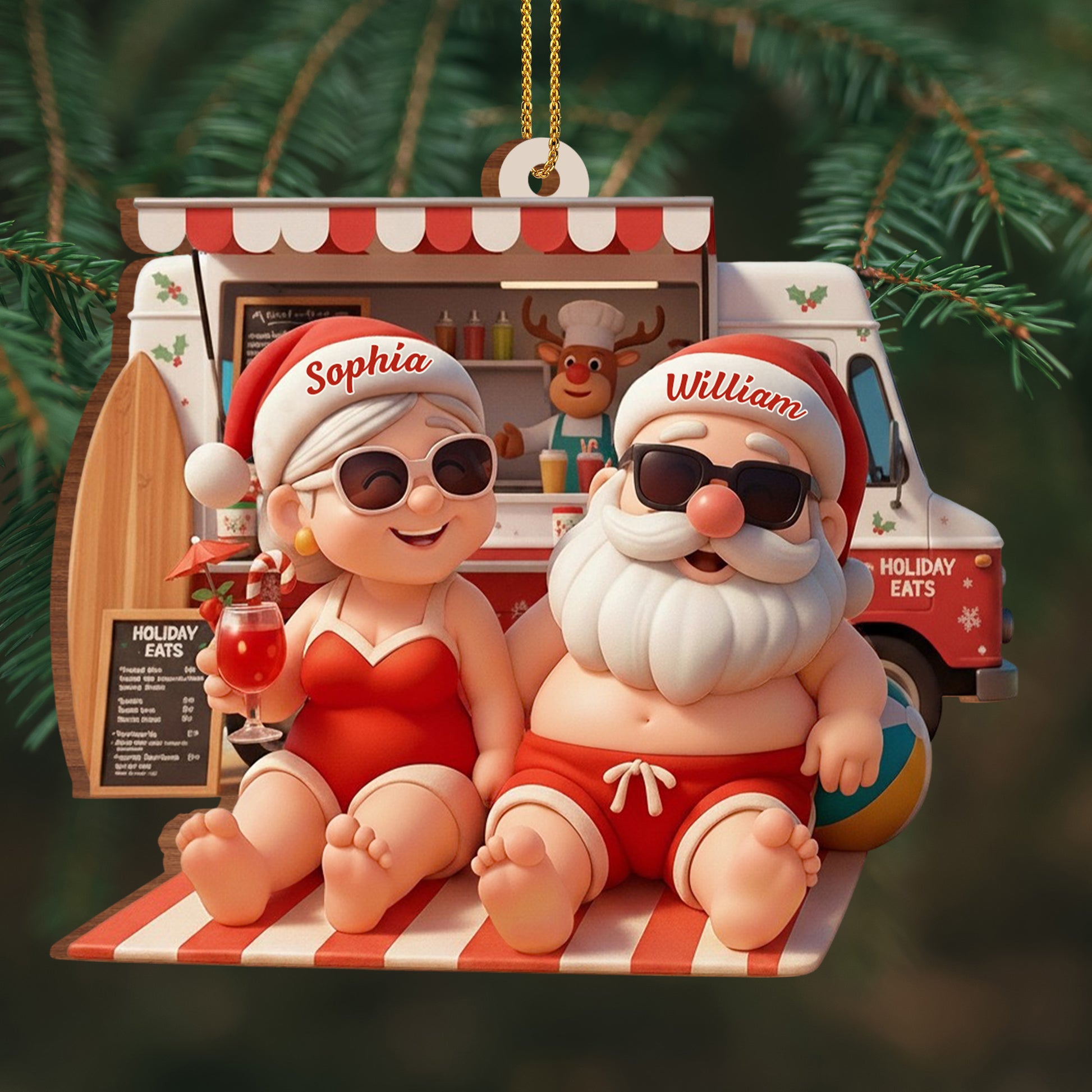 Celebrate Warm Tropical Christmas With Santa And Mrs. Claus