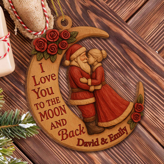 I Love You To The Moon And Back Santa Claus And Roses