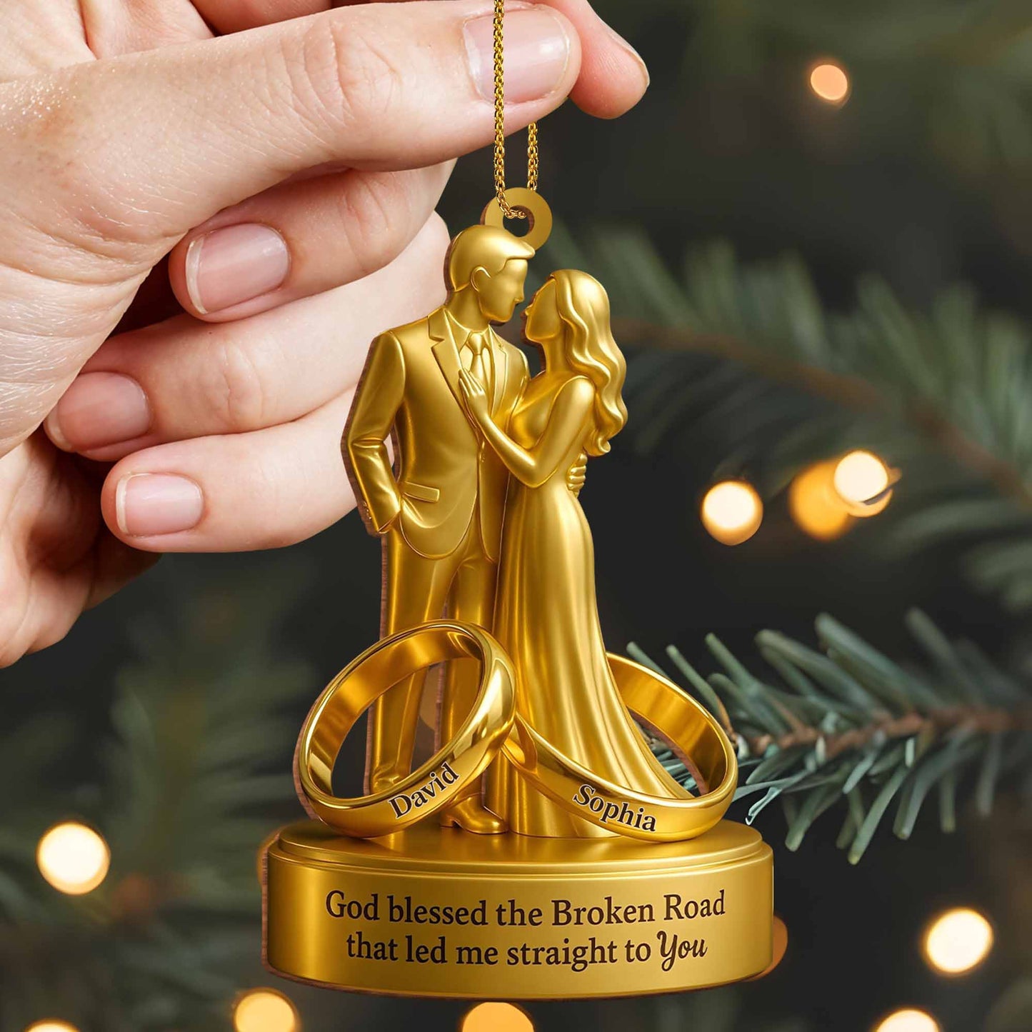 God Blessed The Broken Road, Couple And Rings