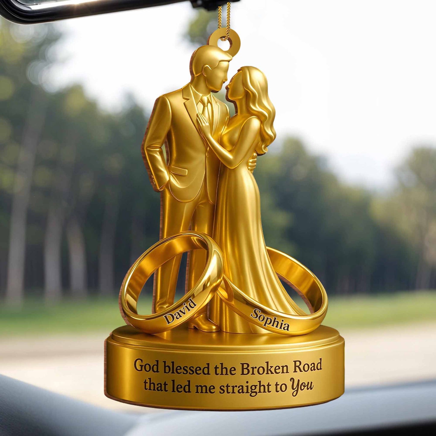 God Blessed The Broken Road, Couple And Rings