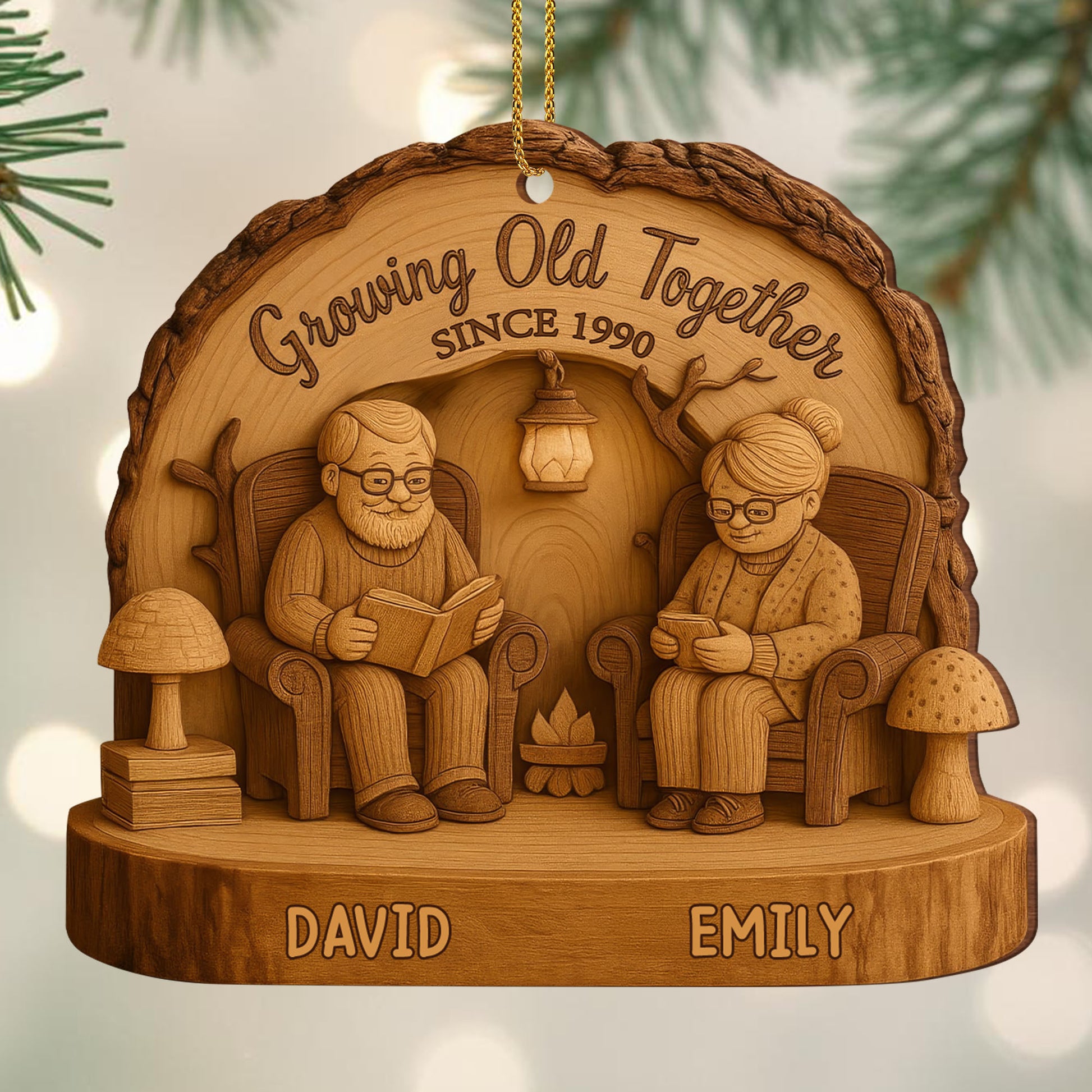 Growing Old Together, Elderly Couple and Nature Details