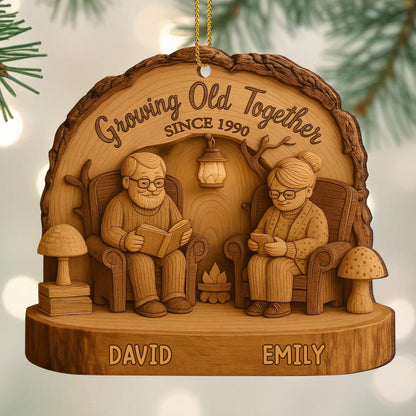 Growing Old Together, Elderly Couple and Nature Details