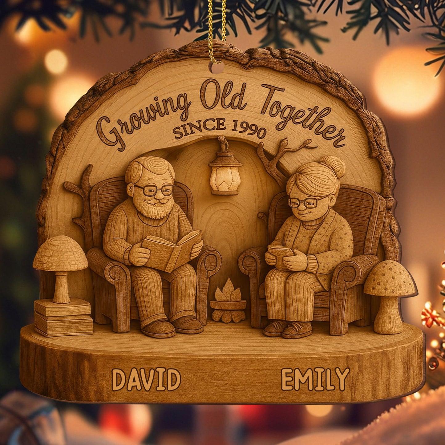 Growing Old Together, Elderly Couple and Nature Details