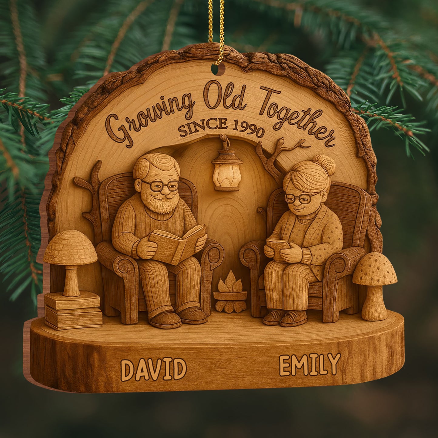 Growing Old Together, Elderly Couple and Nature Details