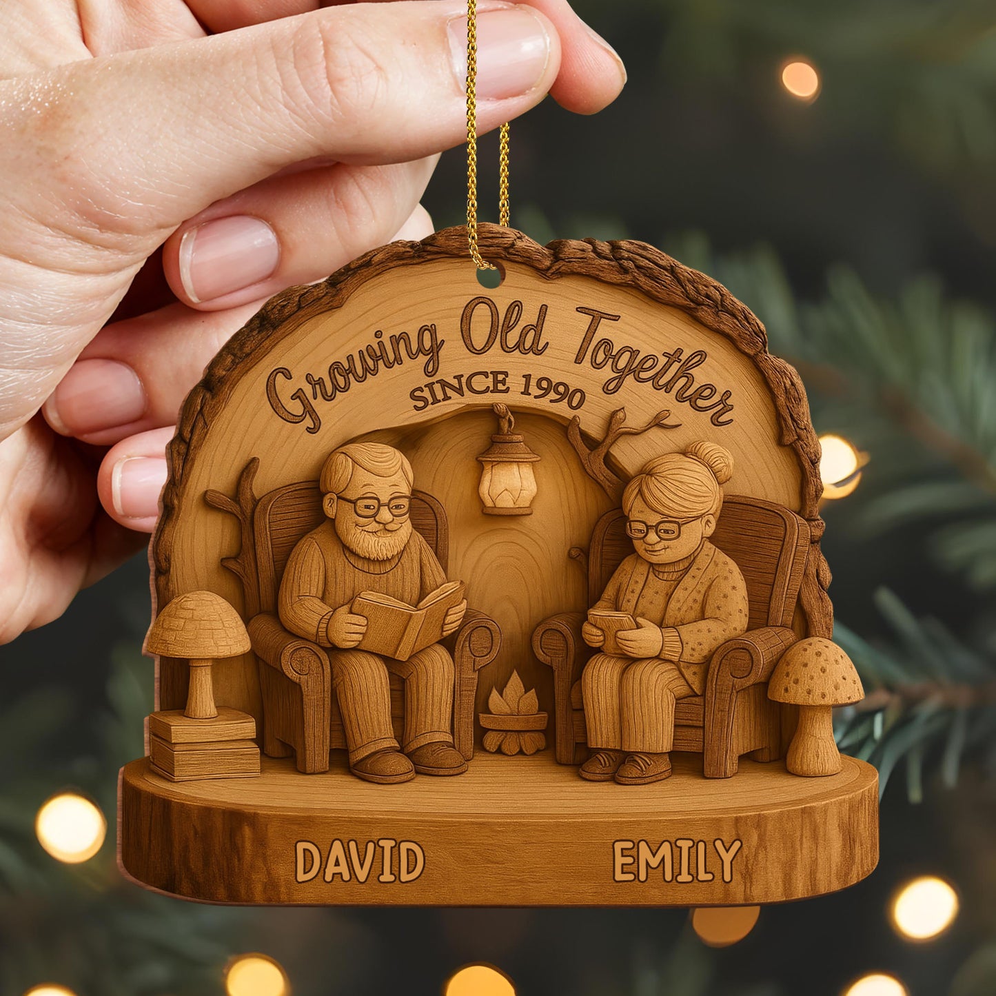 Growing Old Together, Elderly Couple and Nature Details